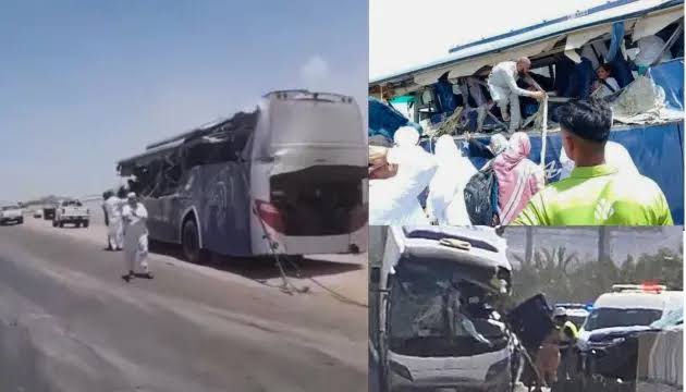 سعودی عرب میں بس حادثے میں 5 پاکستانی زائرین جاں بحق ہوگئے۔