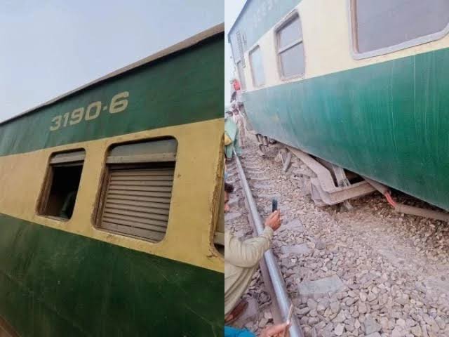 بہاولپور میں مبارک پور ریلوے اسٹیشن کے قریب پاکستان ایکسپریس پٹری سے اتر گئی۔