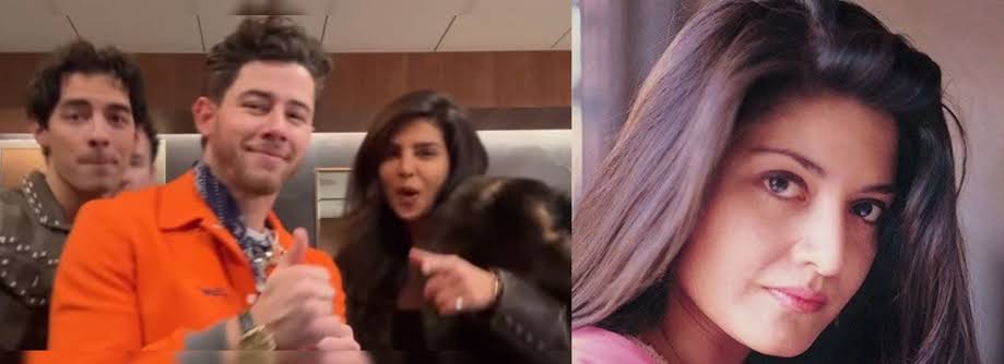 نازیہ حسن کا گانا 'آپ جیسا کوئی' پریانکا، جوناس برادران کو جھومنے پر مجبور کر گیا۔ ویڈیو وائرل