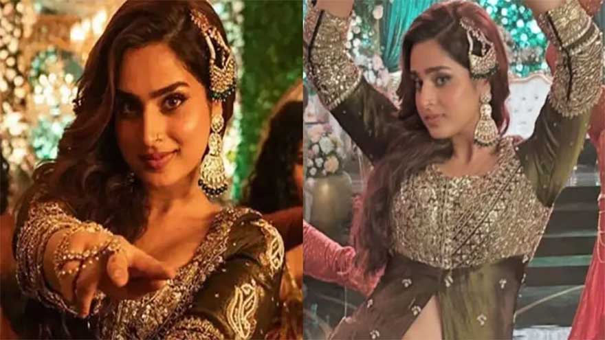 عائشہ خان 'دھورندھر' میں اپنے گانے شرارت کے لیے 10 لاکھ ویوز کو عبور کرنے پر بہت خوش ہیں۔