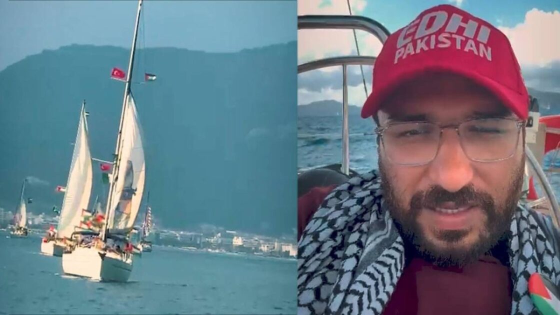 اسرائیلی فورسز نے مبینہ طور پر سعد ایدھی اور دیگر کو غزہ کے امدادی فلوٹیلا کو روکنے کے بعد حراست میں لے لیا۔