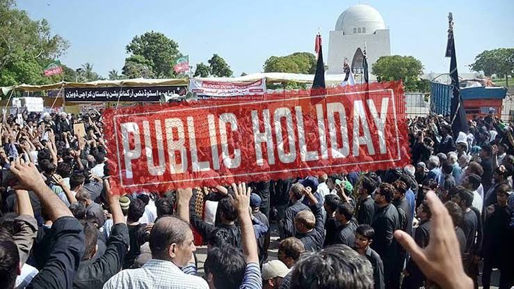 حکومت نے عاشورہ پر دو روزہ عام تعطیل کا اعلان کر دیا۔